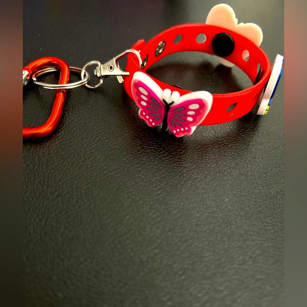 Brand New Butterfly Shoe Charm Bracelet/Key Ring